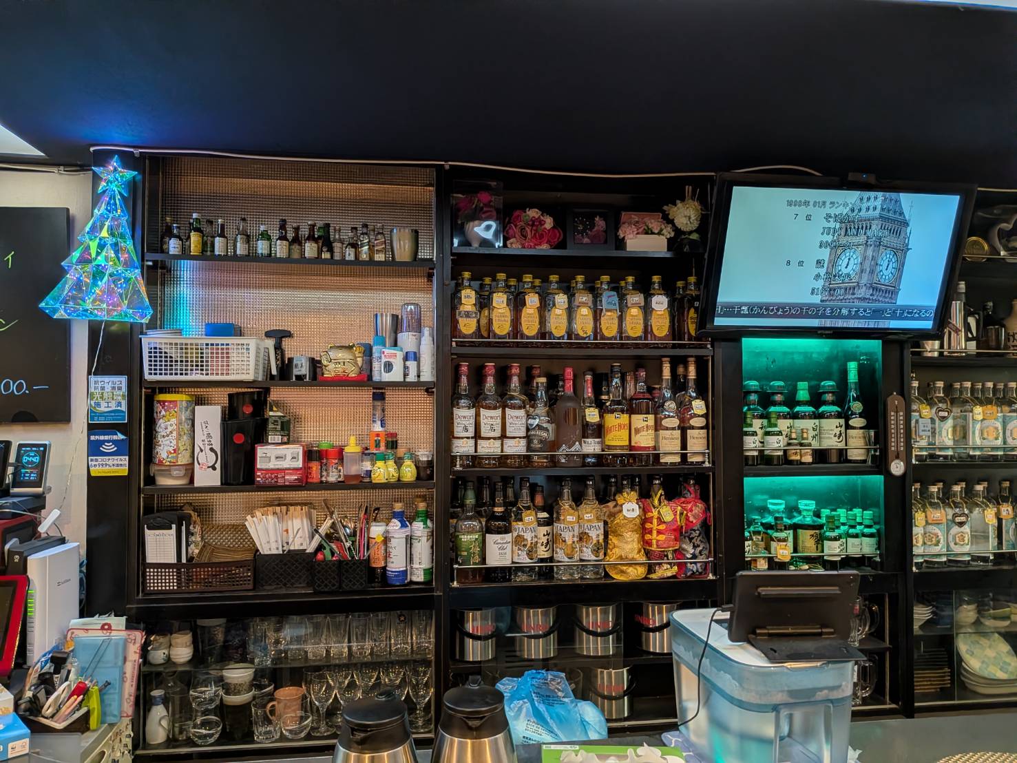 店内のインテリア